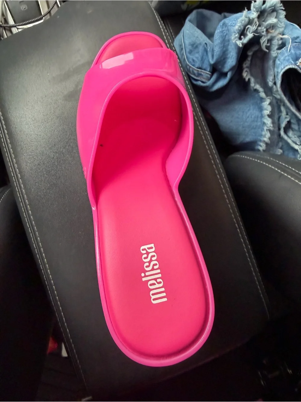 Melissa Hot Pink Slip-On Mules New